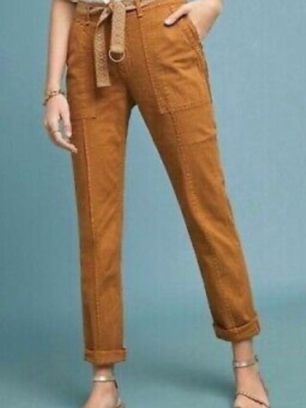 Anthropologie "The Wanderer" Khaki
Chinos Double Pocket Size 26 Ankle Lenth